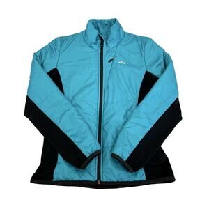 Kjus Womens Recon Insulated Puffer Jacket Size M - 38 Green & Black Primaloft